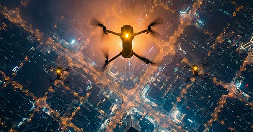 When an AI Controls a Drone Fleet